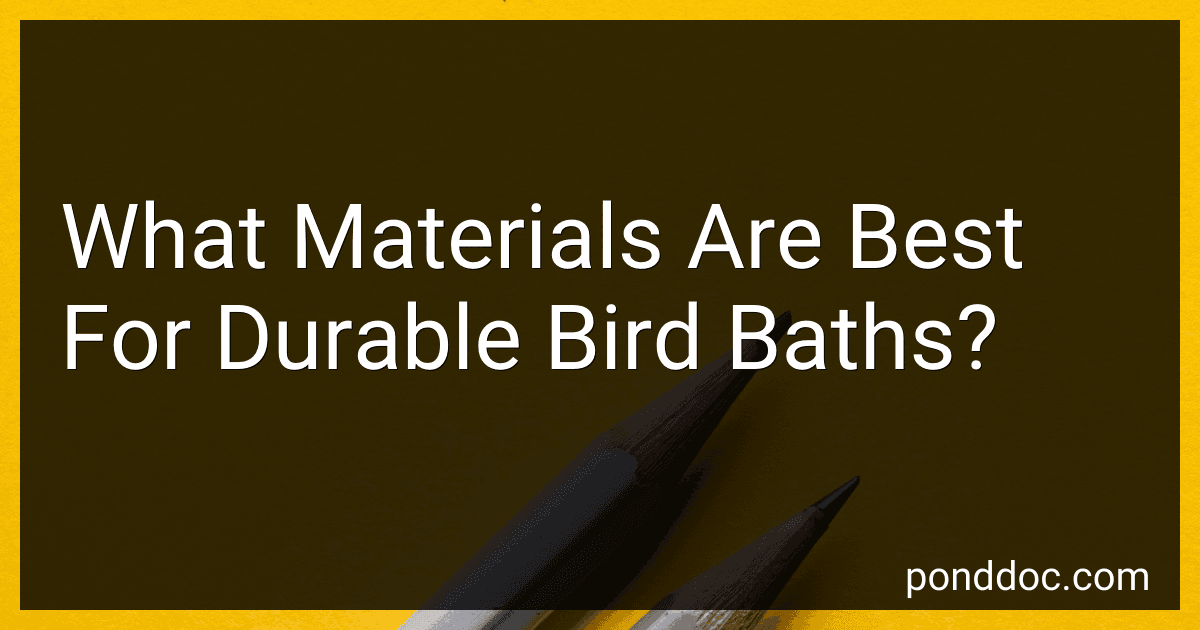 What Materials Are Best For Durable Bird Baths? image