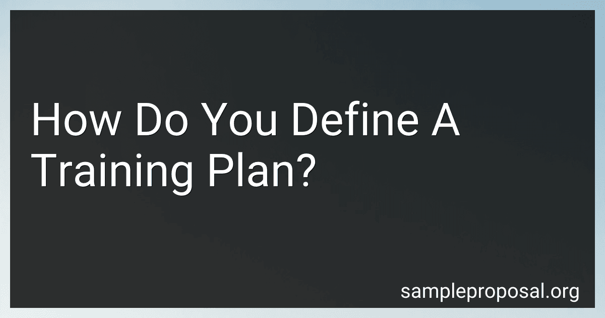 How Do You Define A Training Plan? preview