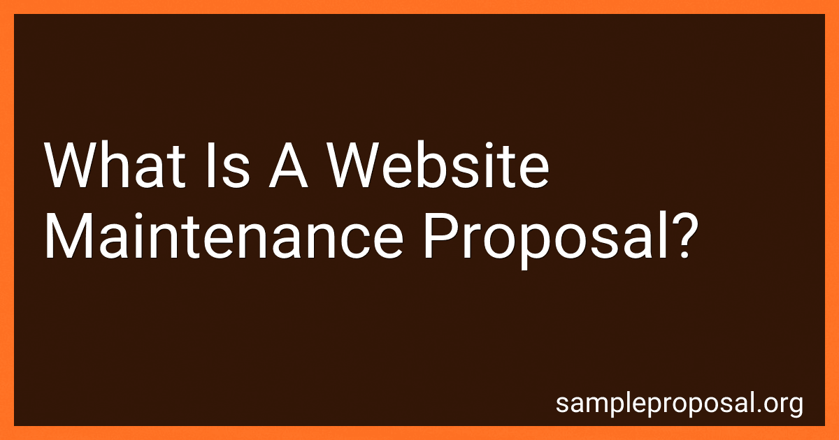 What Is A Website Maintenance Proposal? preview