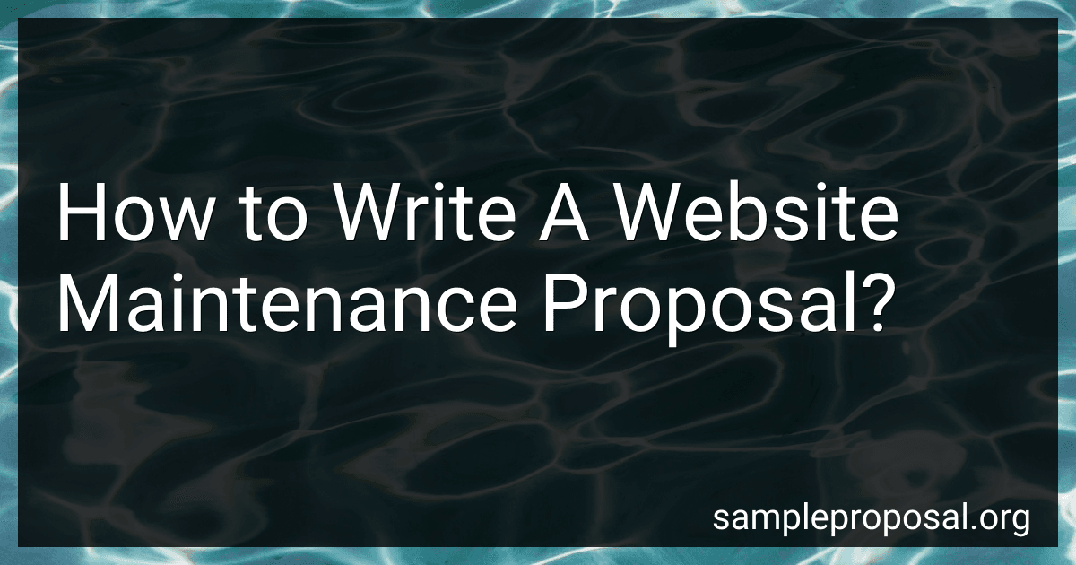 How to Write A Website Maintenance Proposal? preview