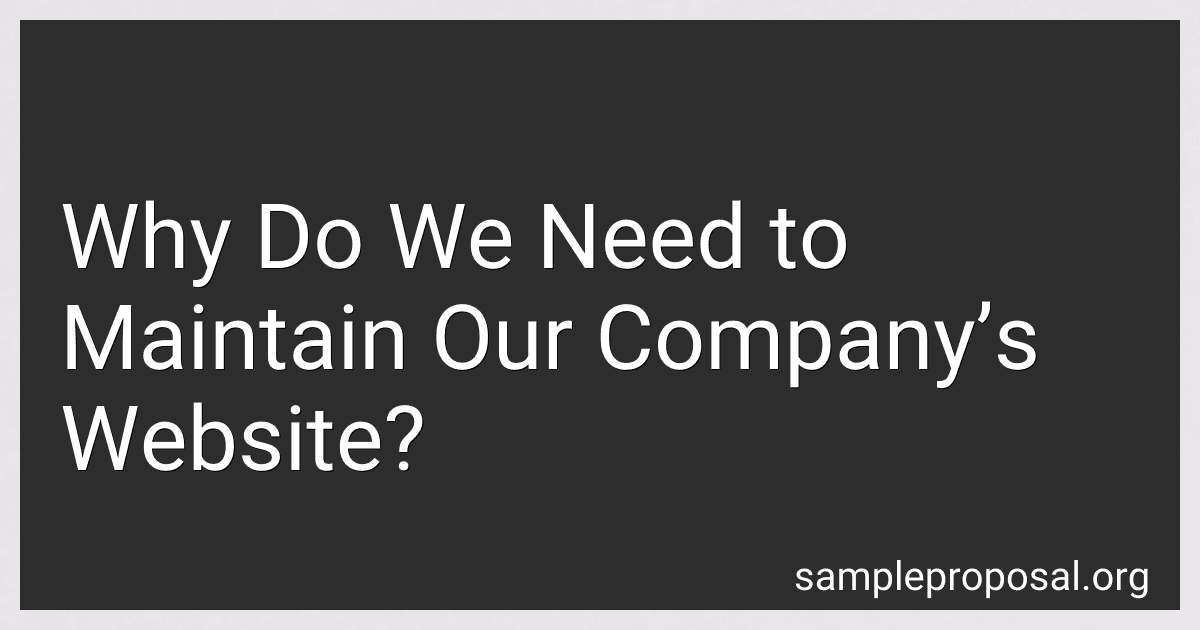 Why Do We Need to Maintain Our Company’s Website? preview