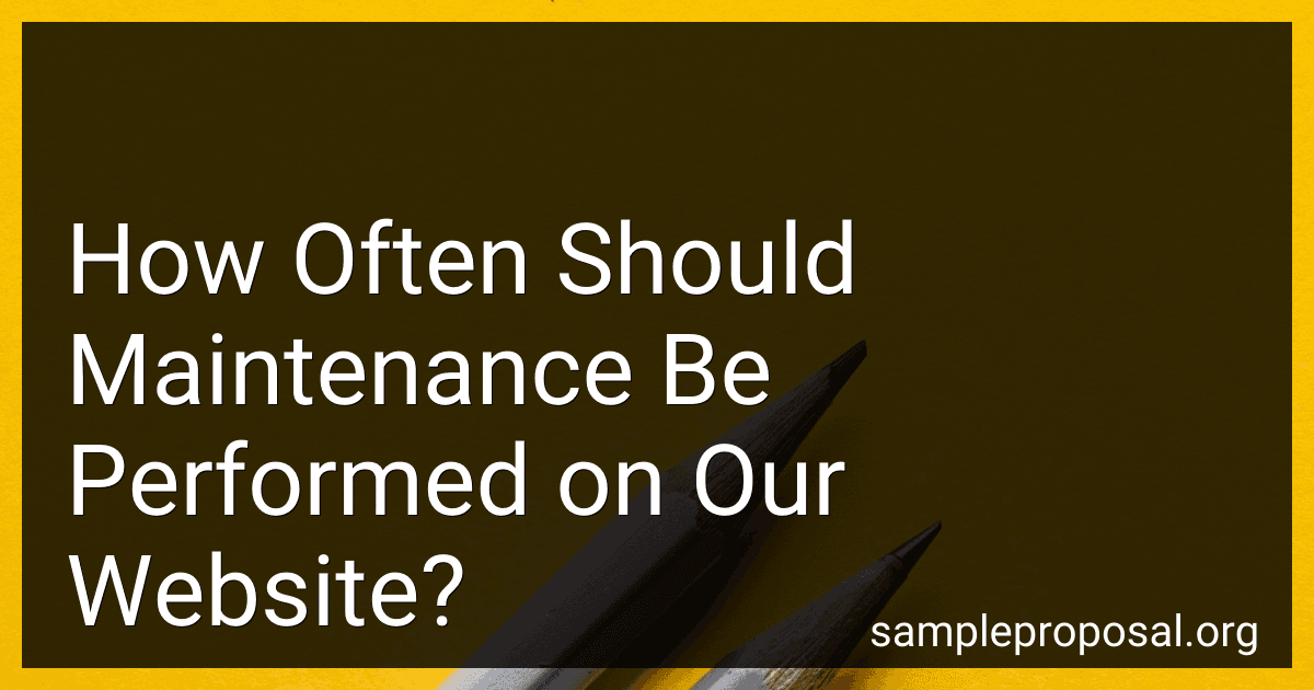 How Often Should Maintenance Be Performed on Our Website? preview