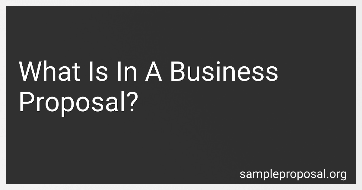 What Is In A Business Proposal? preview