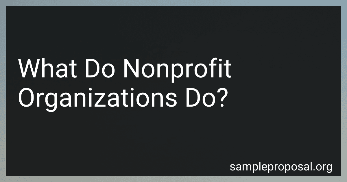 What Do Nonprofit Organizations Do? preview