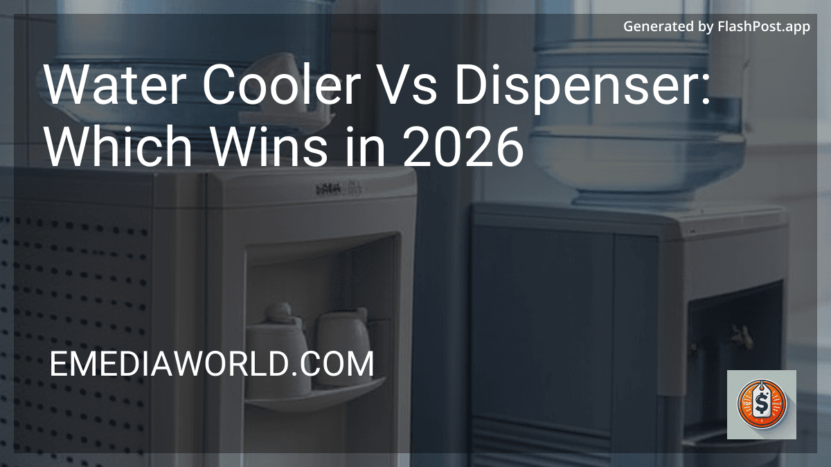 Water Cooler Vs Dispenser: Which Wins in 2026 preview