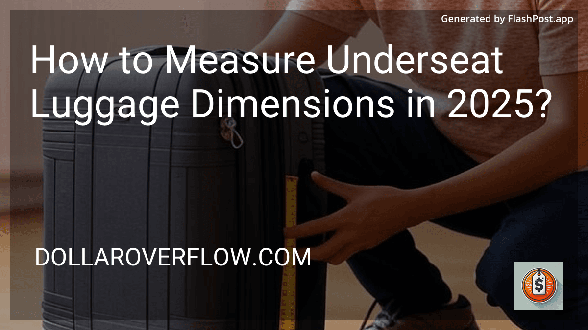 How to Measure Underseat Luggage Dimensions in 2025? image