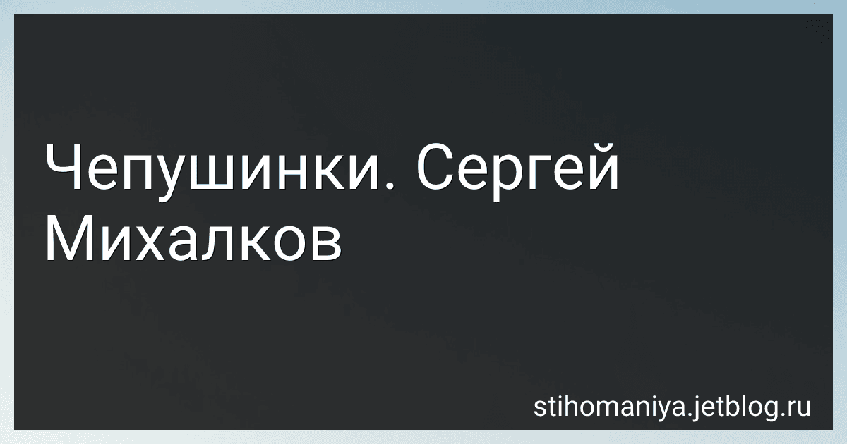 Чепушинки. Сергей Михалков preview