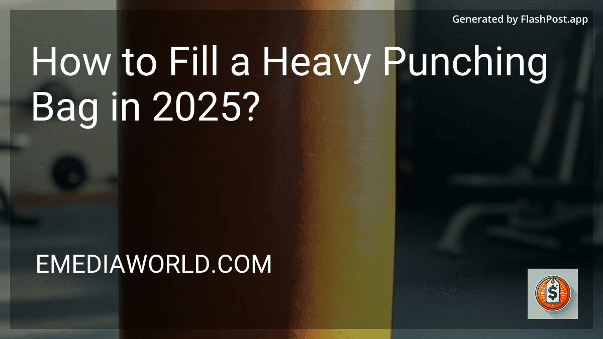 How to Fill a Heavy Punching Bag in 2025? image