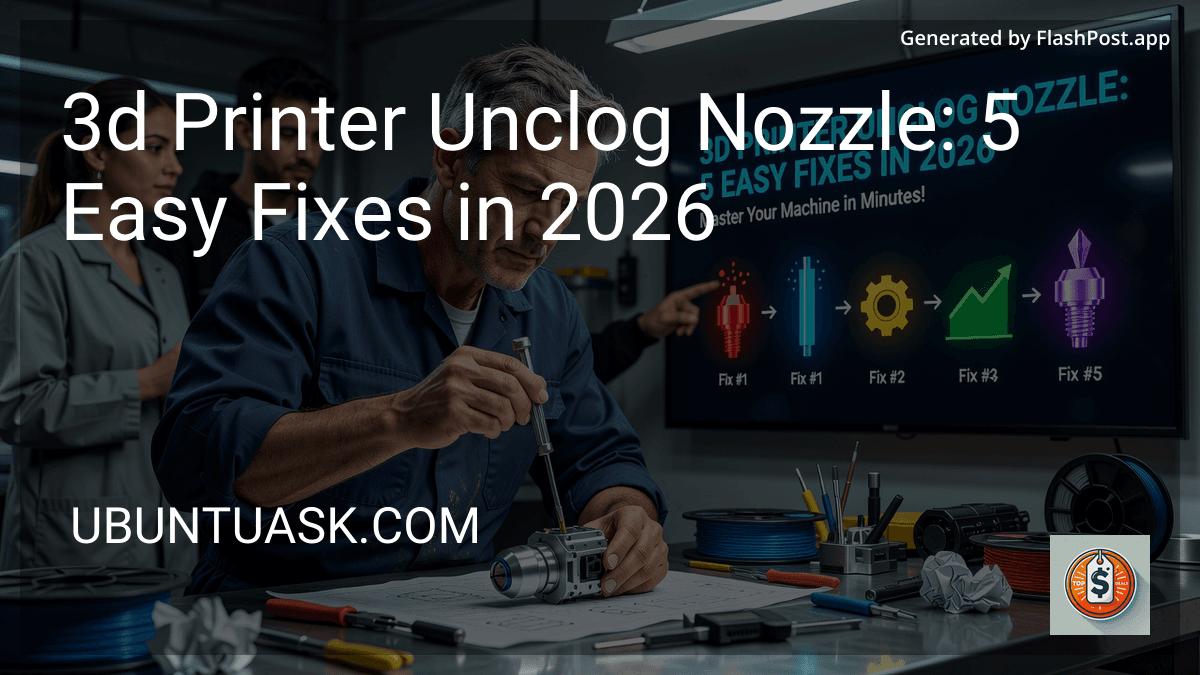 8d Printer Unclog Nozzle: 5 Easy Fixes in 2026