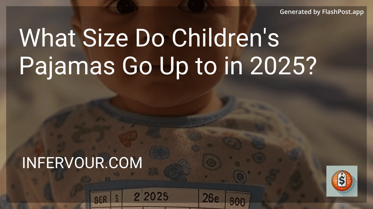 What Size Do Children's Pajamas Go Up to in 2025? preview