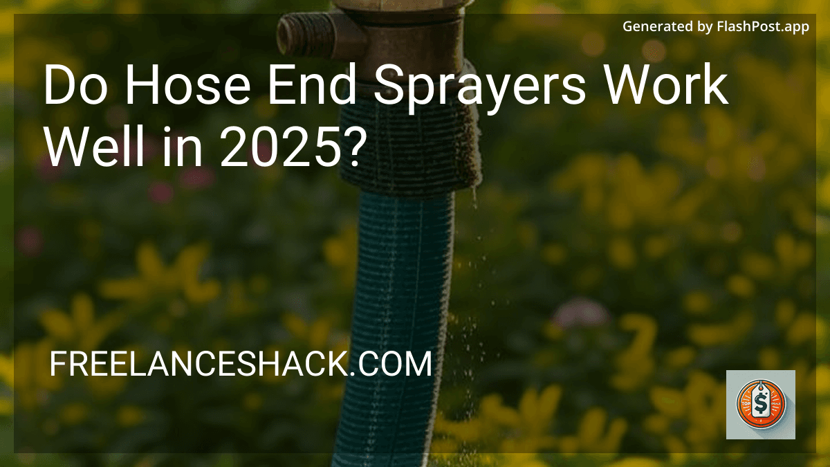 Do Hose End Sprayers Work Well in 2025? preview