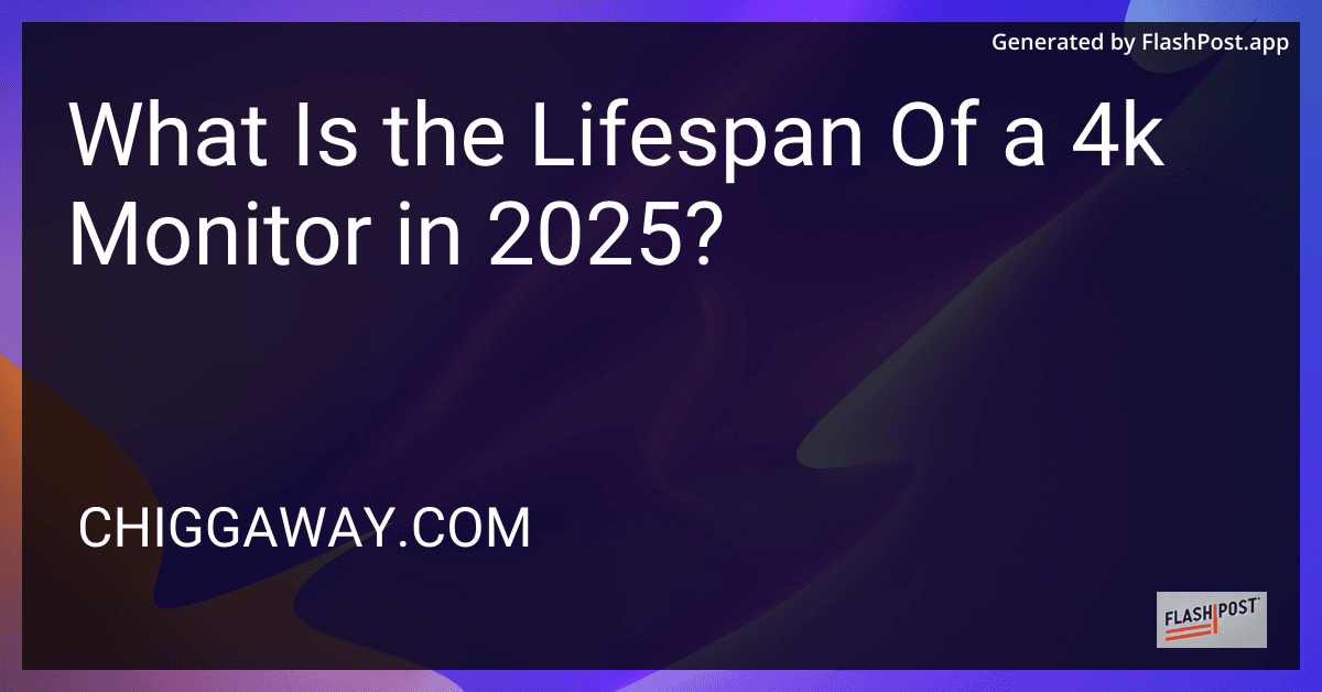 What Is the Lifespan Of a 4k Monitor in 2025? preview
