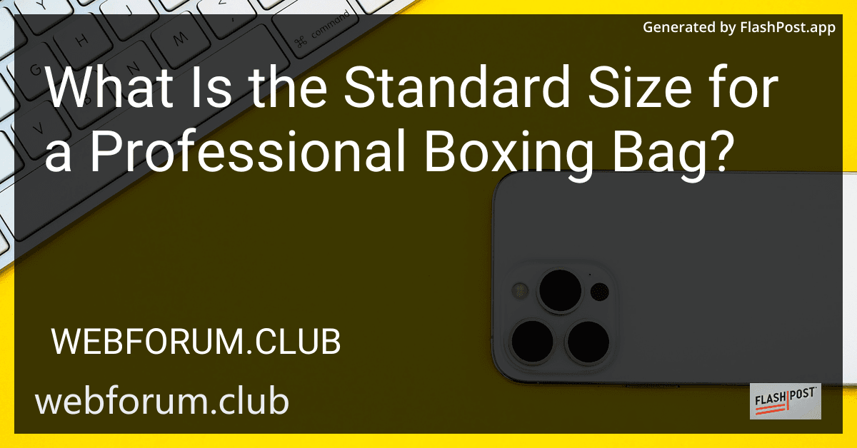 What Is the Standard Size for a Professional Boxing Bag? preview