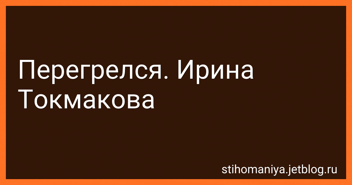 Перегрелся. Ирина Токмакова preview
