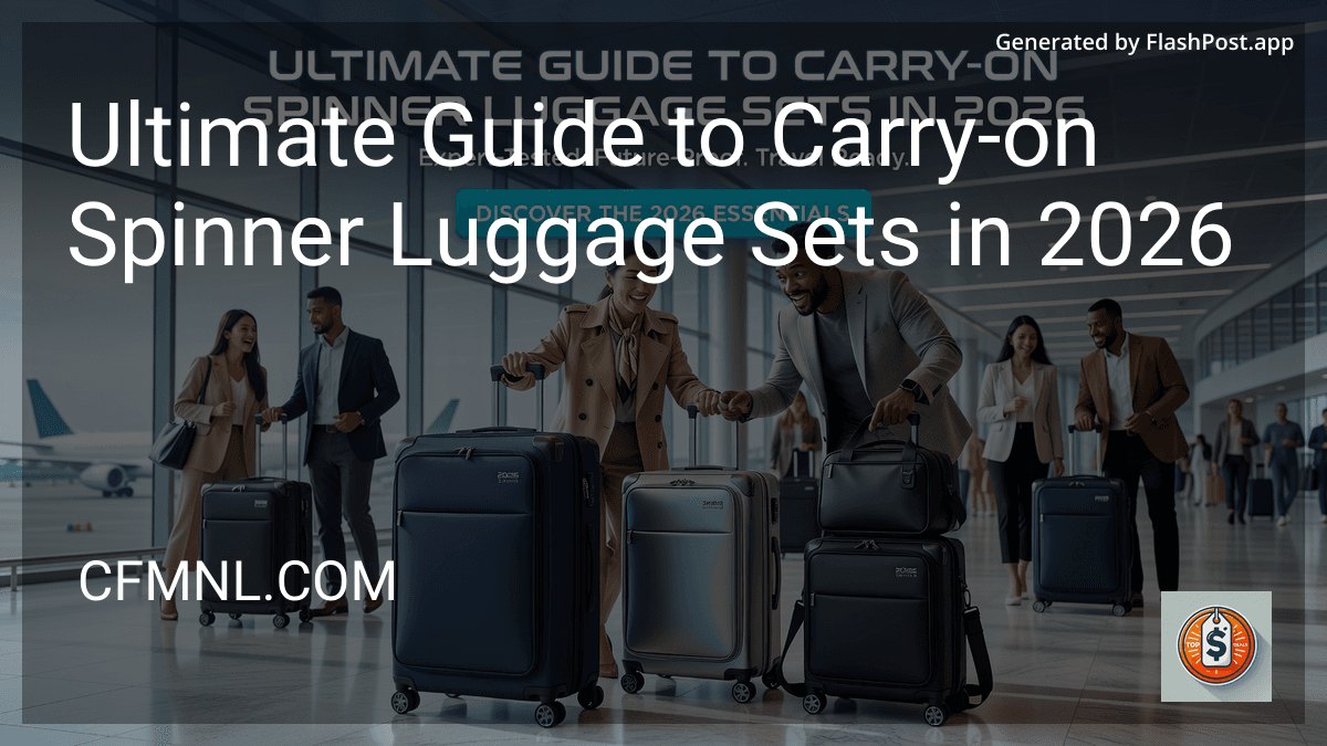 Ultimate Guide to Carry-on Spinner Luggage Sets in 2026 preview