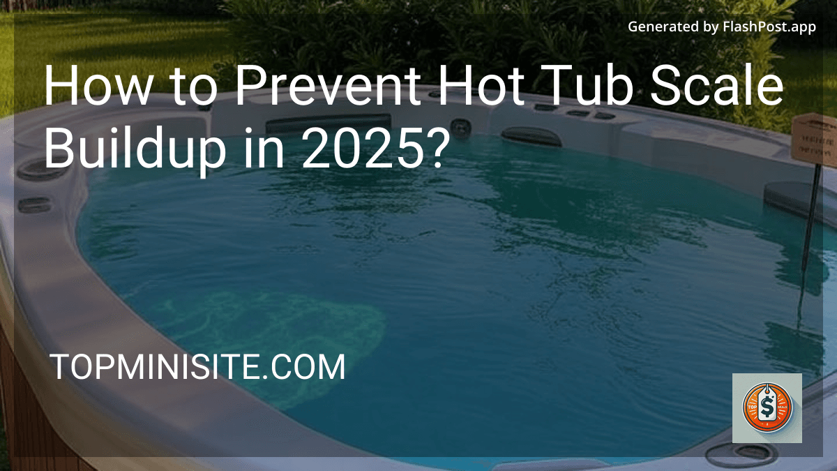 How to Prevent Hot Tub Scale Buildup in 2025? preview