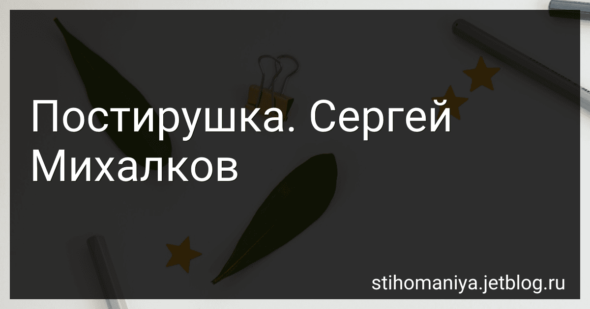 Постирушка. Сергей Михалков preview
