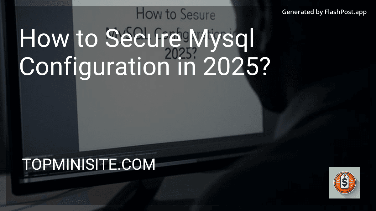 How to Secure Mysql Configuration in 2025? image