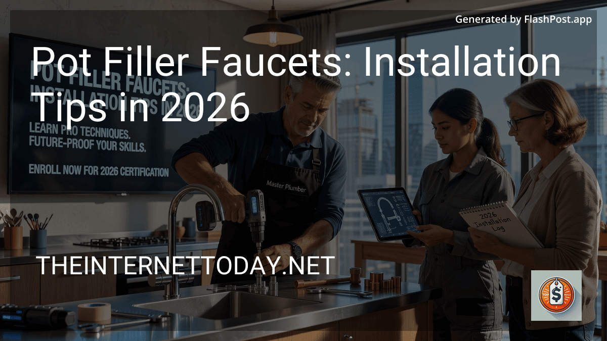 Pot Filler Faucets: Installation Tips in 2026 image