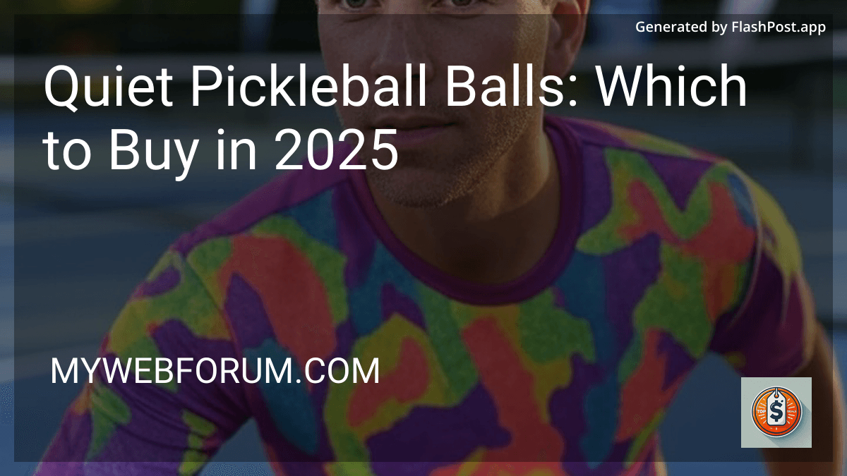 Quiet Pickleball Balls: Which to Buy in 2025 image