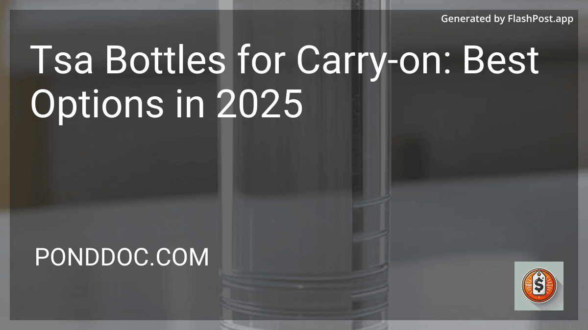 Tsa Bottles for Carry-on: Best Options in 2025 image