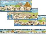 Beersheba Bible Story Timeline Wall Chart Poster for Kids – 8.5 Feet Long Illustrated Bible History Events for Children's Ministry Classroom including Old and New Testament Stories (12" x 102")