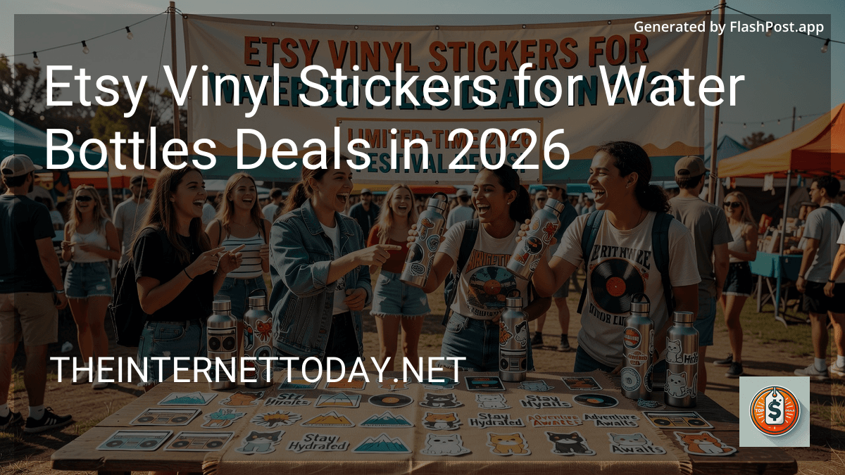 Etsy Vinyl Stickers for Water Bottles Deals in 2026