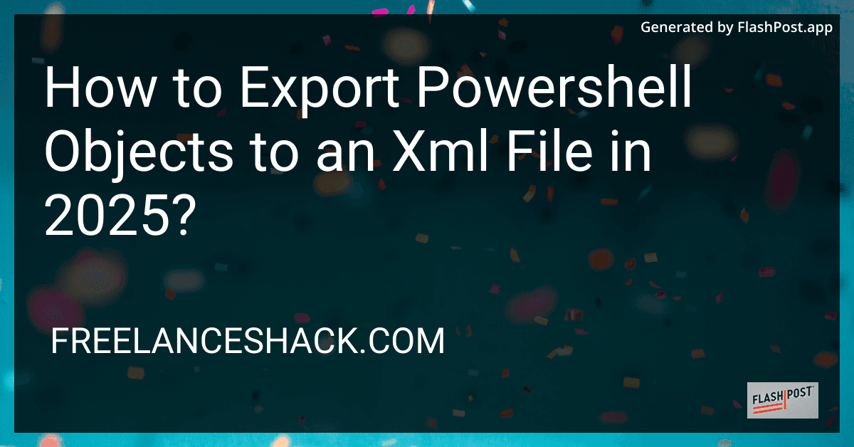 How to Export Powershell Objects to an Xml File in 2025? image