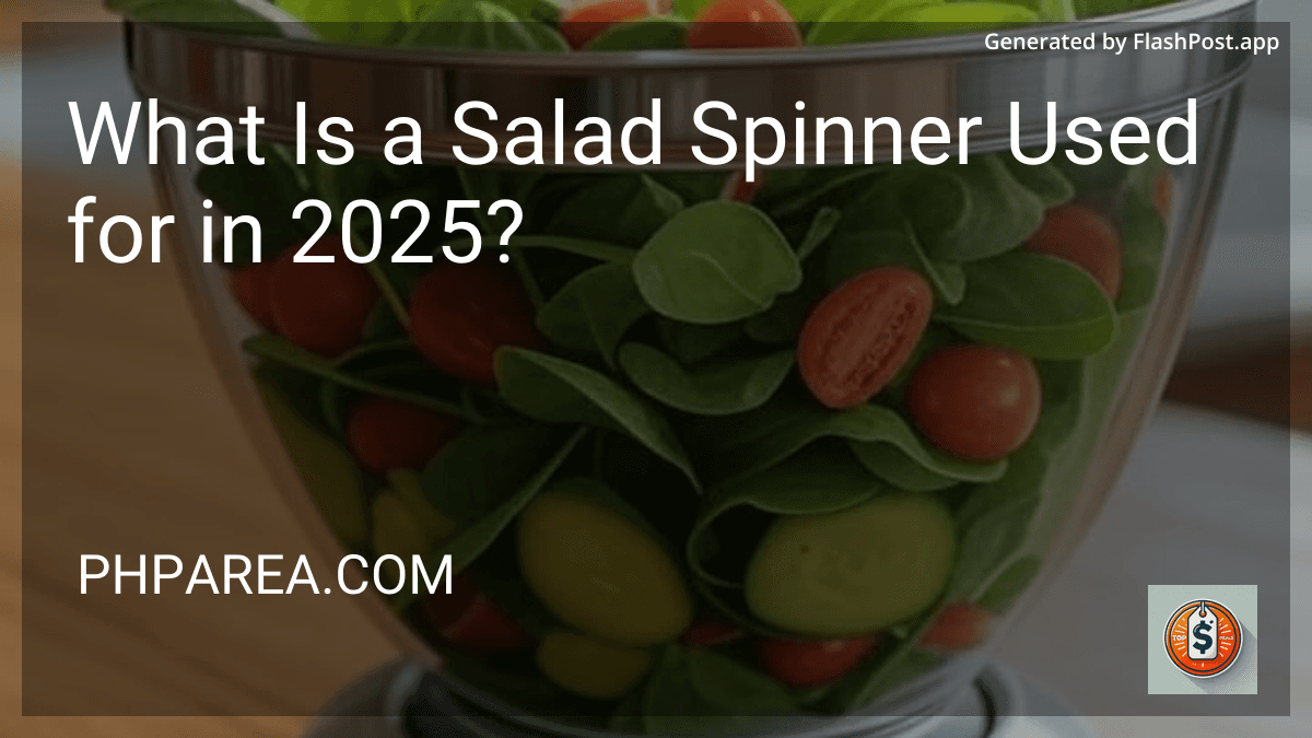 What Is a Salad Spinner Used for in 2025? preview