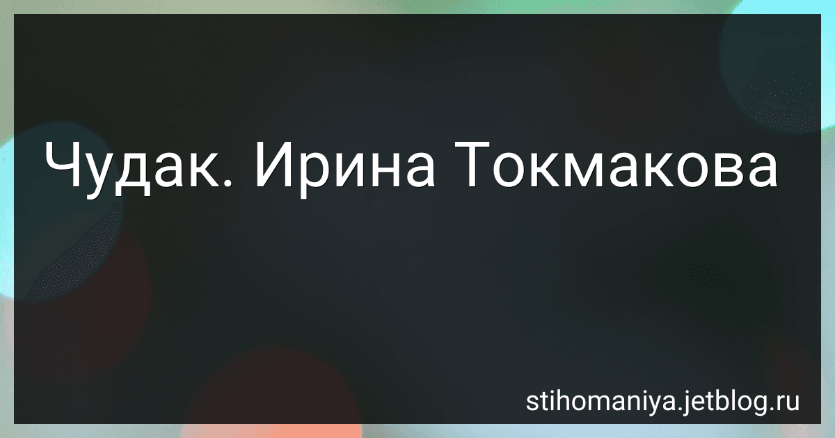 Чудак. Ирина Токмакова preview