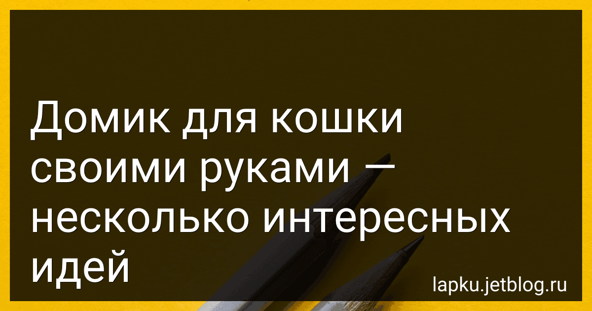 Домик для кошки своими руками - несколько интересных идей image
