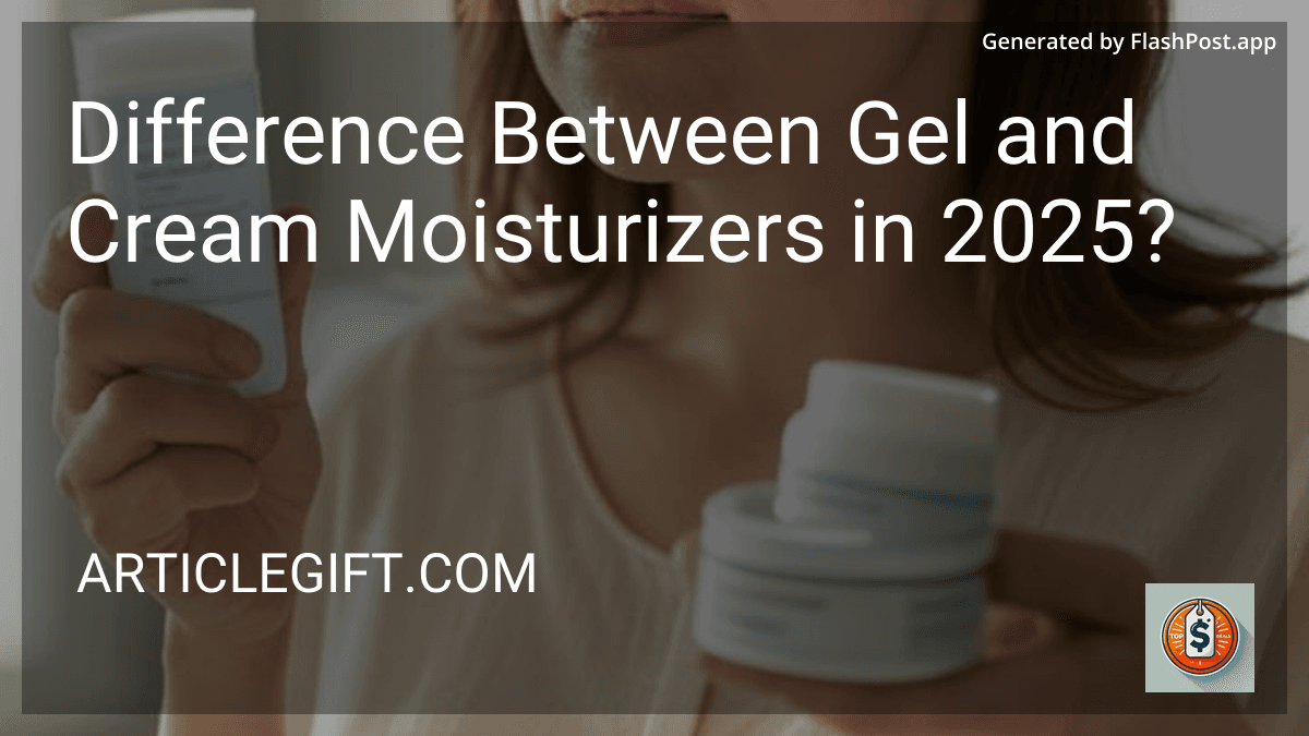 Difference Between Gel and Cream Moisturizers in 2025? preview