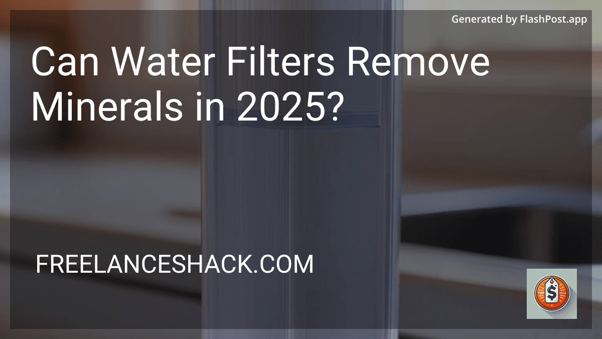 Can Water Filters Remove Minerals in 2025? preview