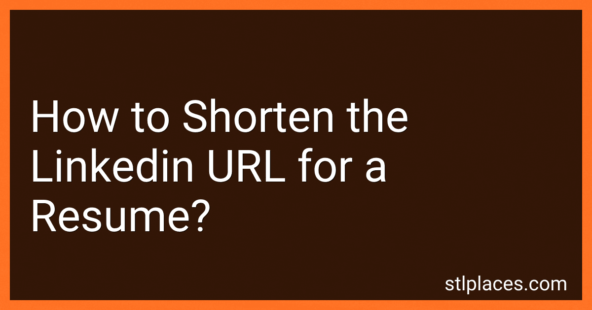How to Shorten the Linkedin URL for a Resume? image