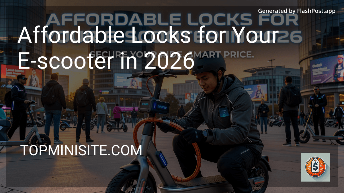 Affordable Locks for Your E-scooter in 2026 preview