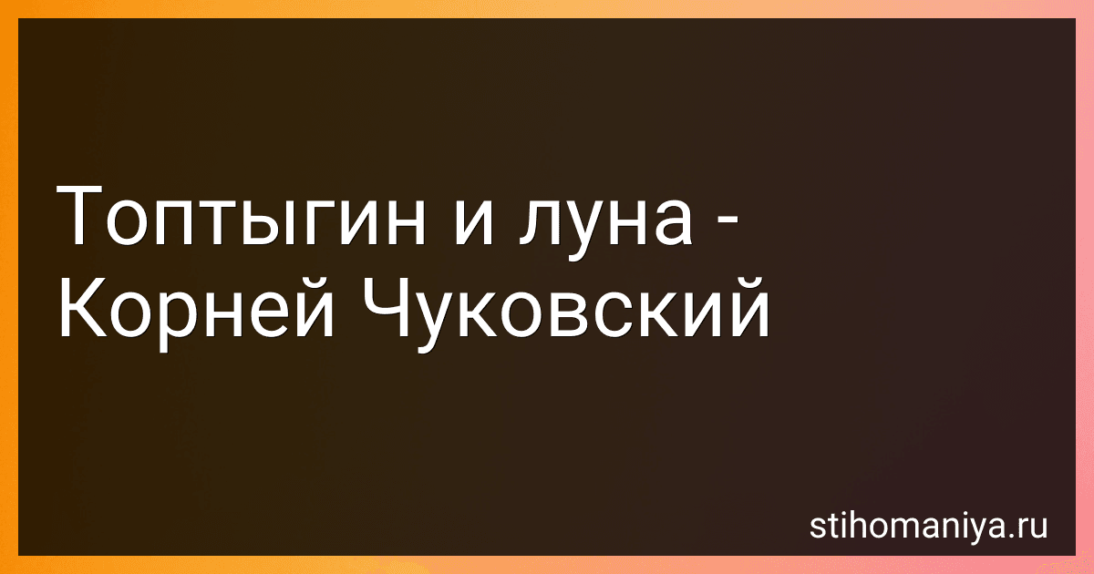 Топтыгин и луна - Корней Чуковский preview