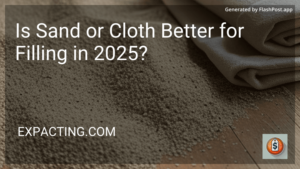 Is Sand or Cloth Better for Filling in 2025? preview