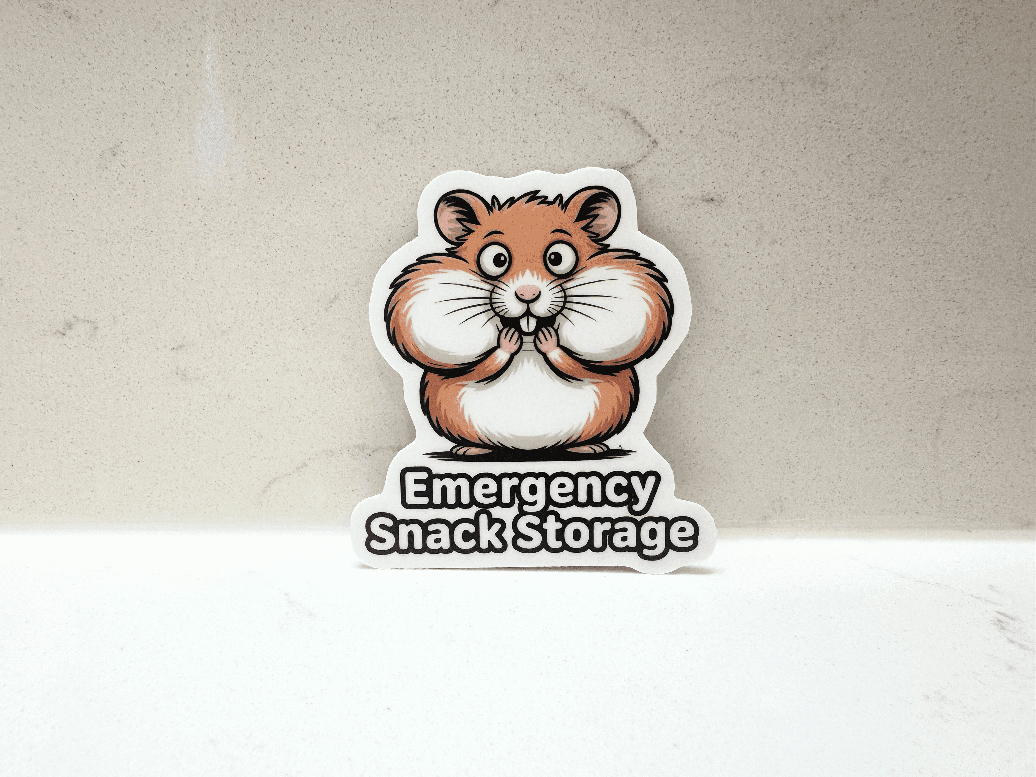 Cute Hamster Emergency Snack Storage Sticker
