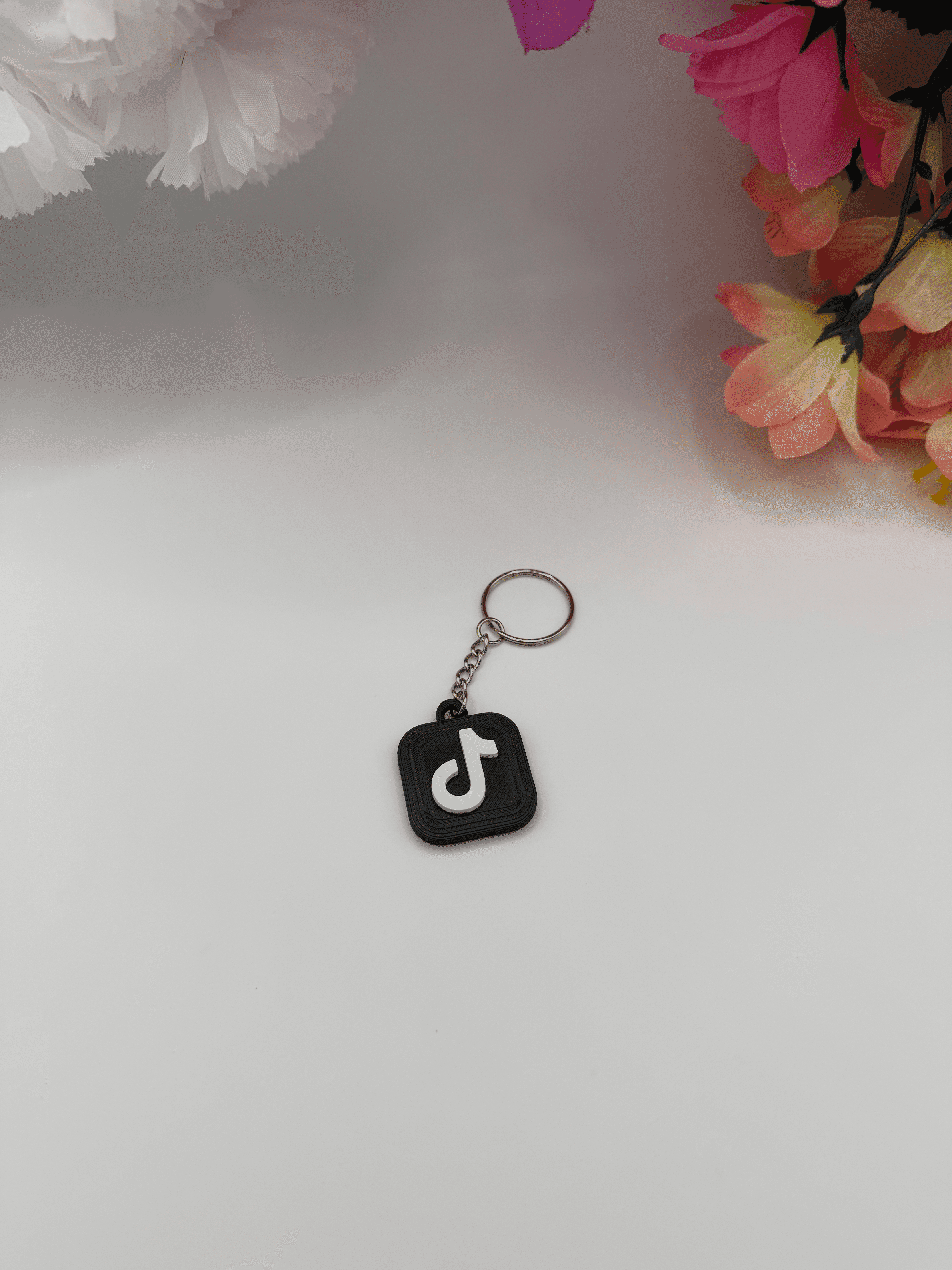 TikTok NFC Keychain 3D Printed Social Media Key Ring
