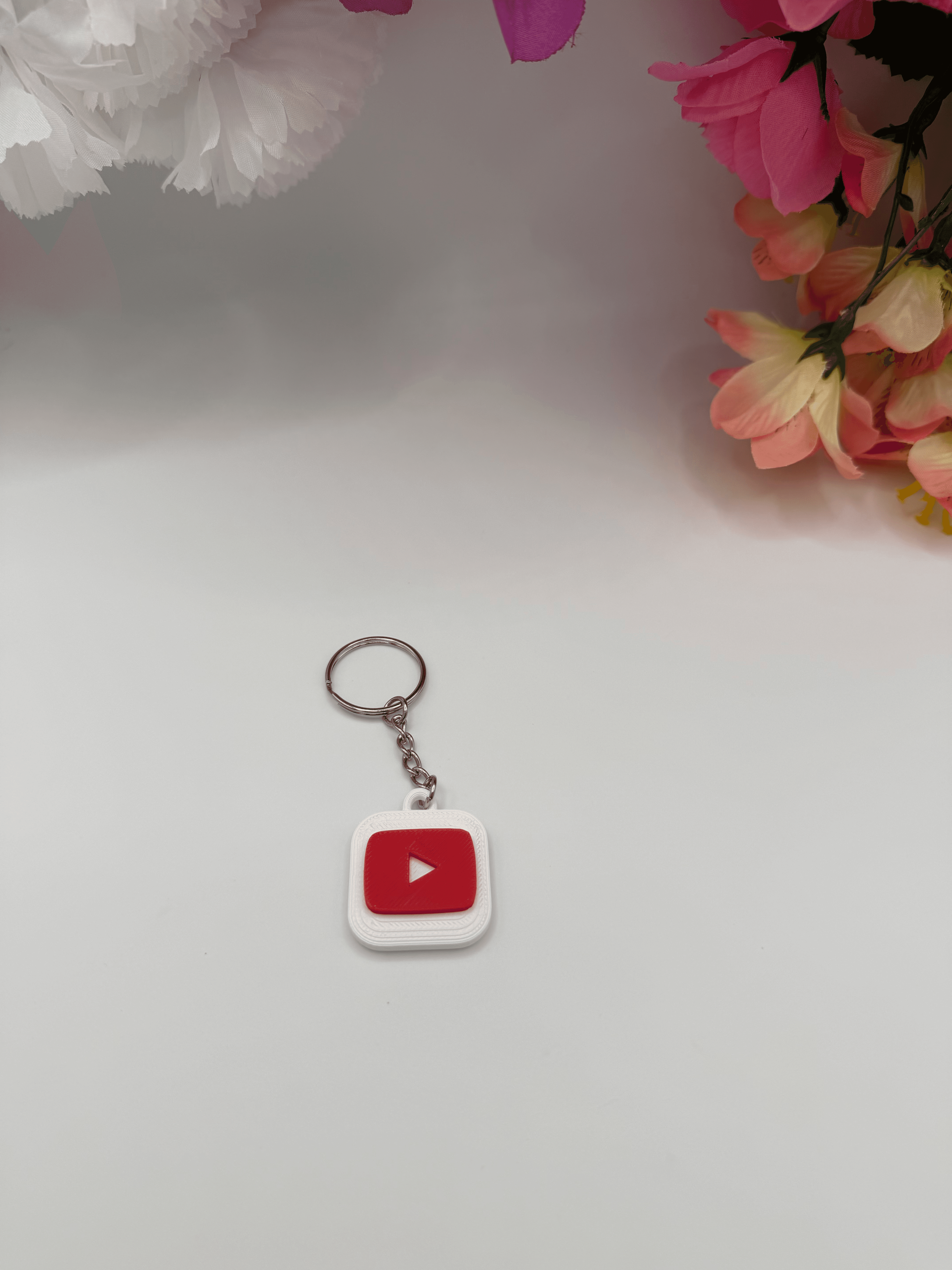 YouTube NFC Keychain 3D Printed Social Media Key Ring
