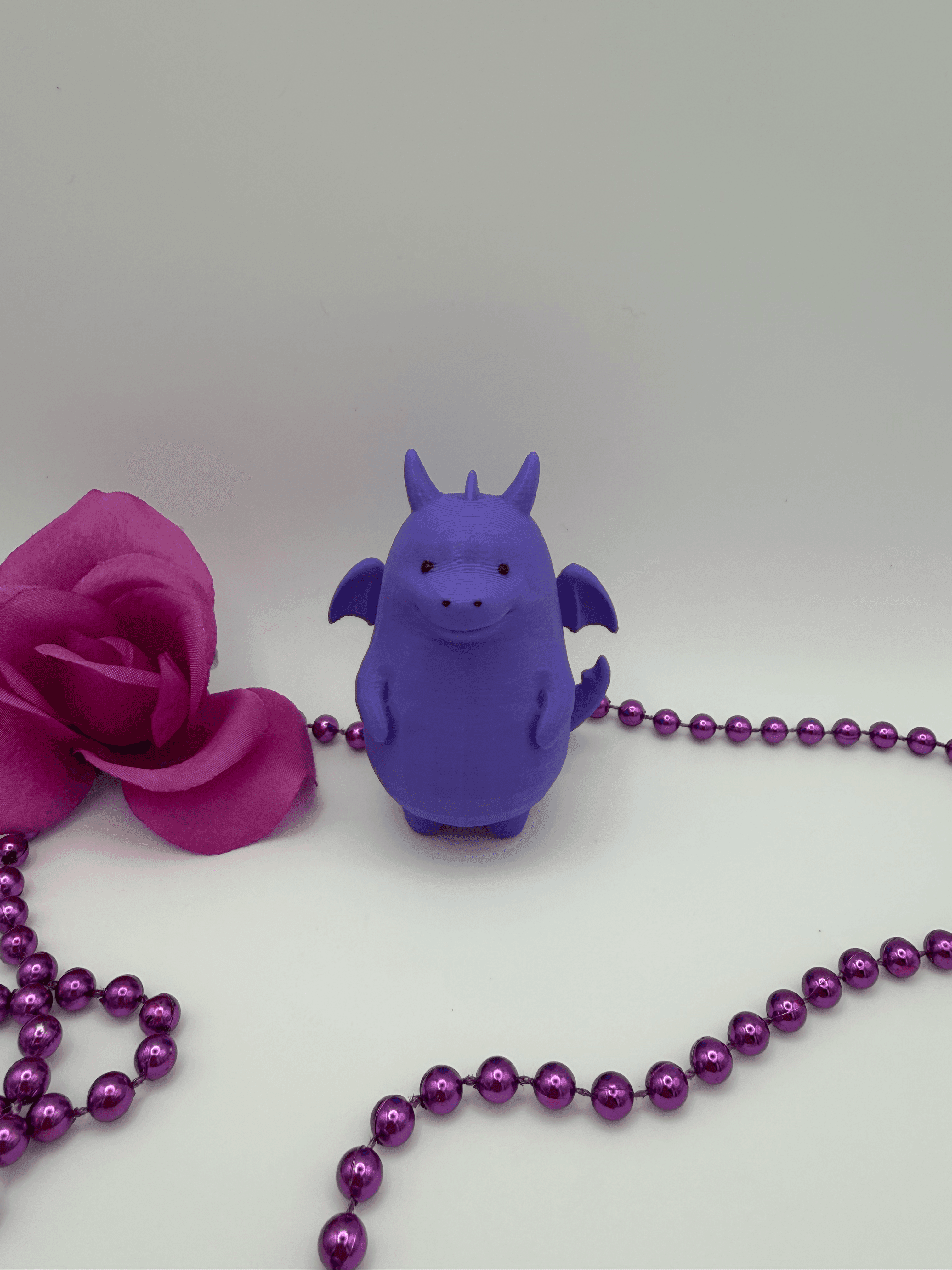 Cute Potato Dragon Set – 3D Printed Fantasy Dragon Figurine & Keychain