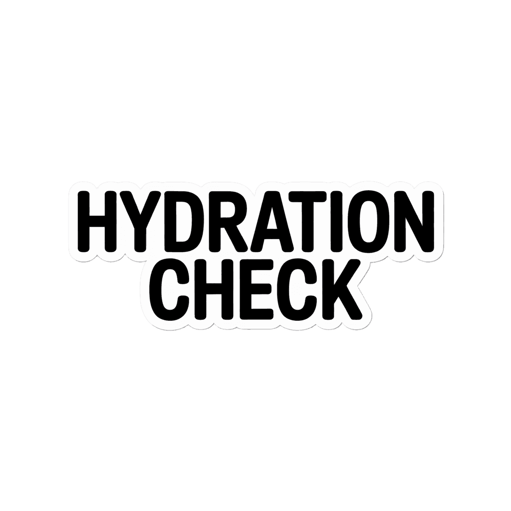 "Hydration Check" Motivational Vinyl Sticker