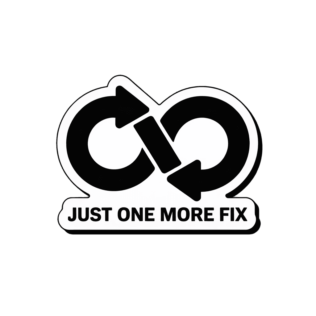 Infinity Loop Just One More Fix Sticker