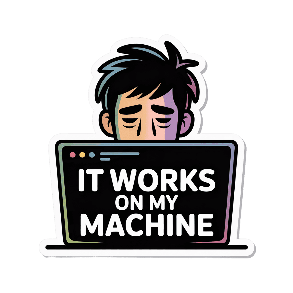 Funny Developer IT Works On My Machine Sticker