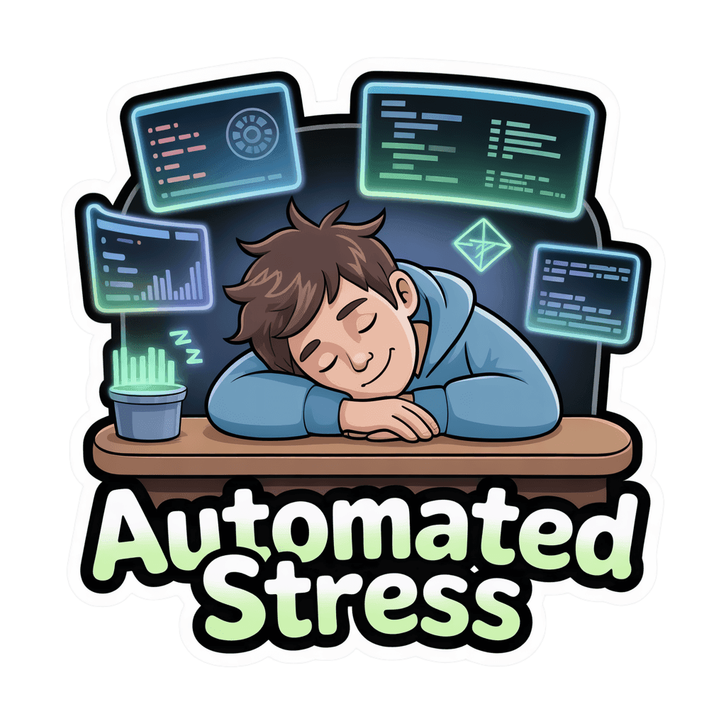Funny Automated Stress Programmer Sticker