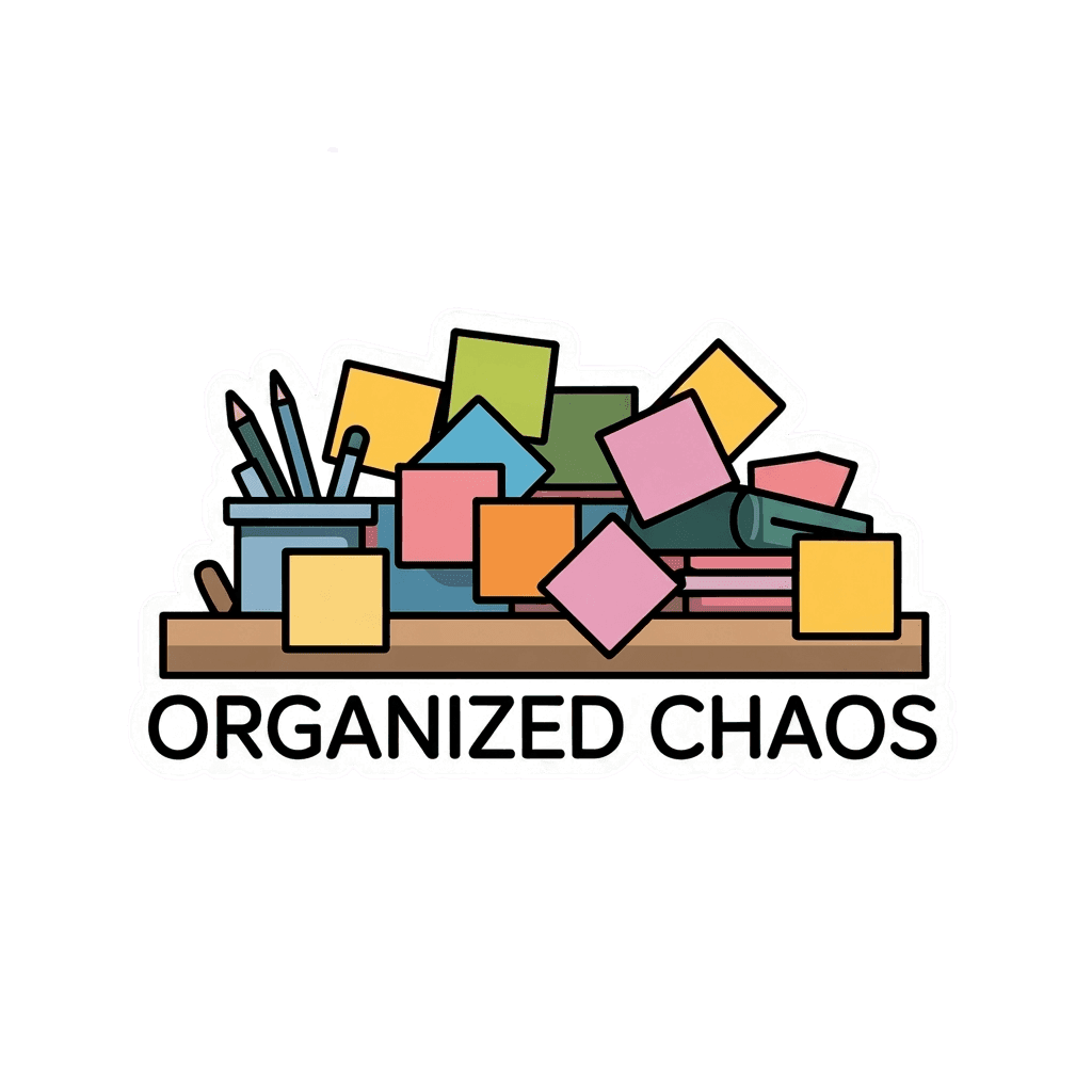 Organized Chaos Desk Vinyl Sticker