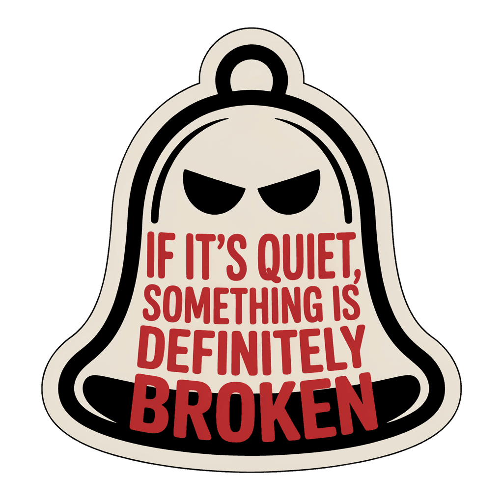 Funny Bell Quote Vinyl Sticker
