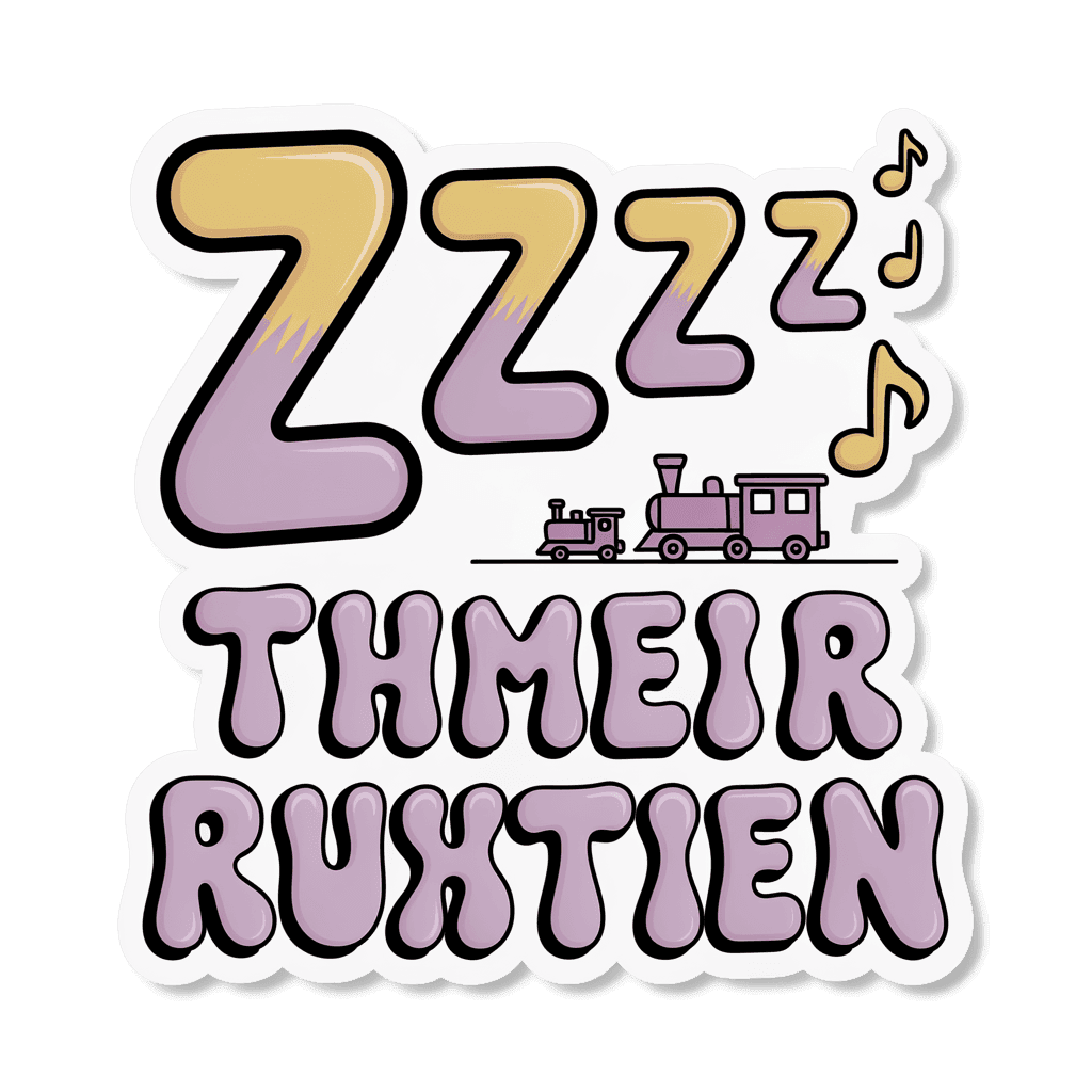 ZZZ Their Ruxtien Funny Text Train Sticker