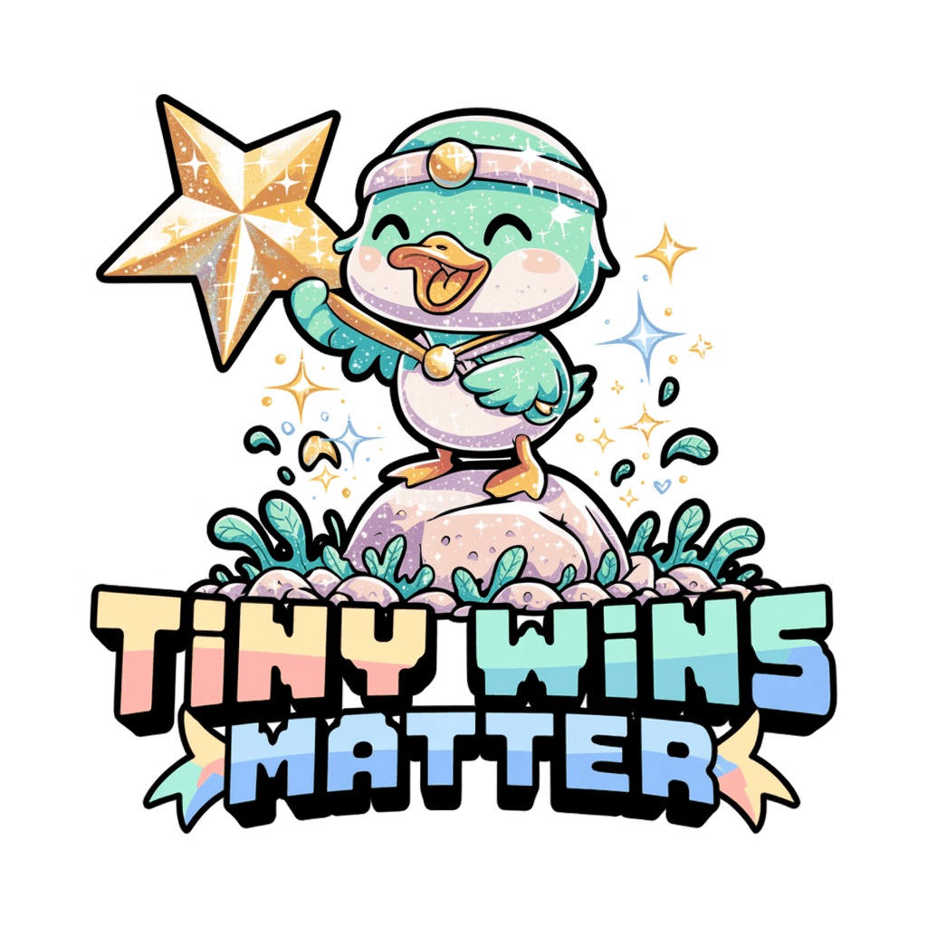 Tiny Wins Matter Duck Motivational Vinyl Sticker