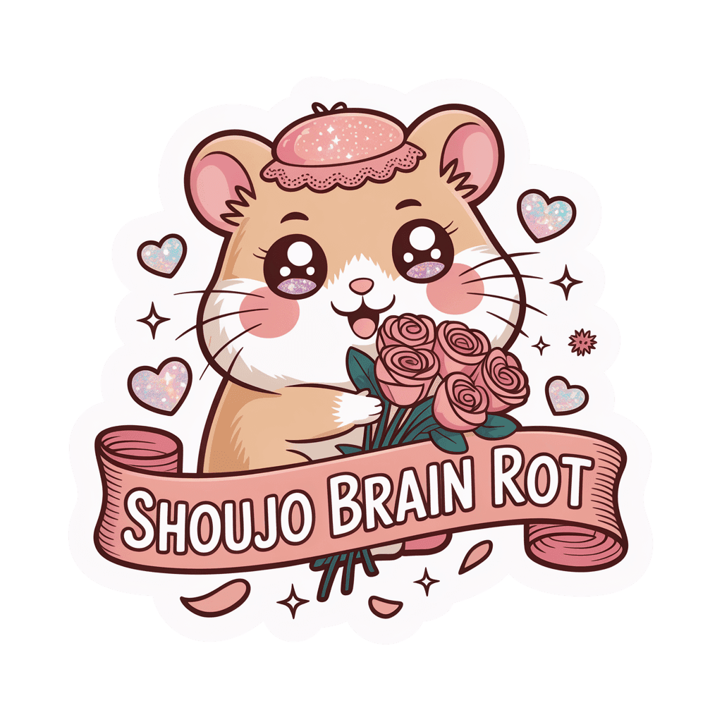 Cute Shoujo Brain Rot Hamster Vinyl Sticker